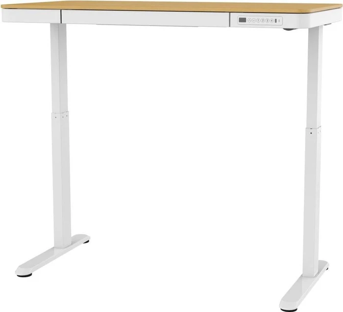 Activejet ET119W-C elektrisch höhenverstellbarer Sitz-Steh-Schreibtisch 140x70cm Eiche/weiß