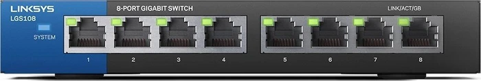 Linksys LGS100 Desktop Gigabit Switch, 8x RJ-45