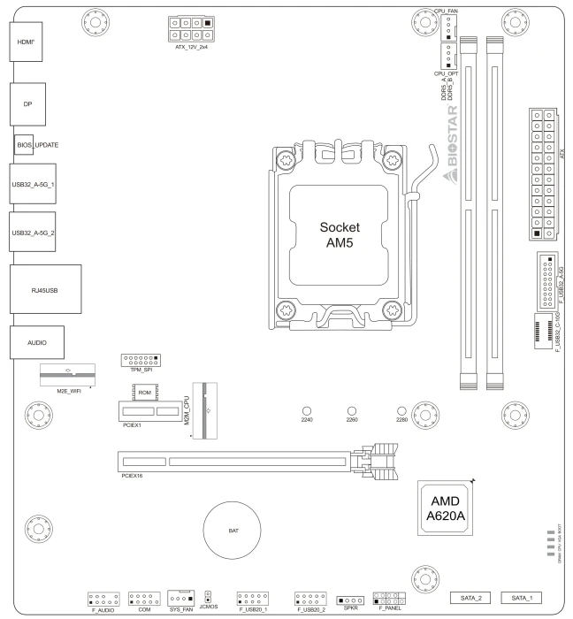 Biostar A620MT-E 2.0 (AMD AM5)