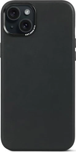 Decoded Leather Back Cover für Apple iPhone 15 Plus schwarz