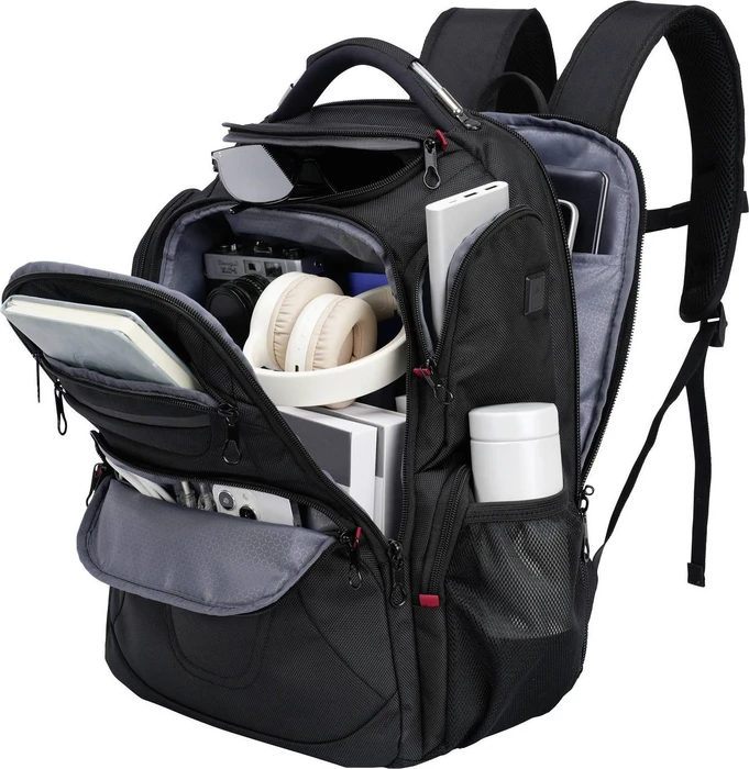 Kroser Notebook Rucksack, passend für maximal: 43,9 cm (17,3"), schwarz