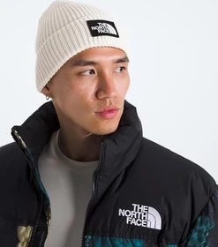 The North Face Logo Box mit Umschlag Beanie white dune