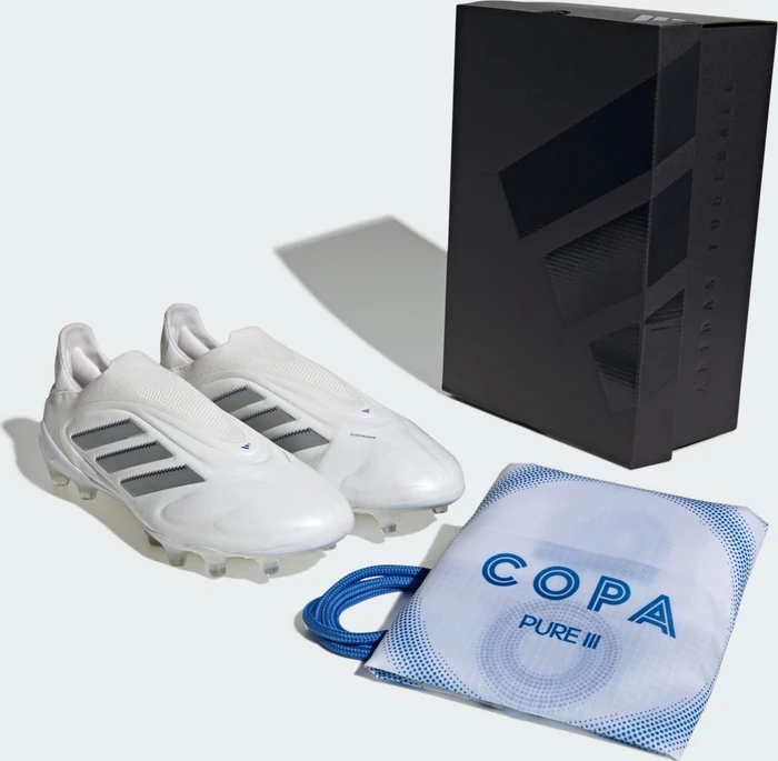 adidas Copa Pure 3 Elite Laceless FG cloud white/silver metallic/bright royal