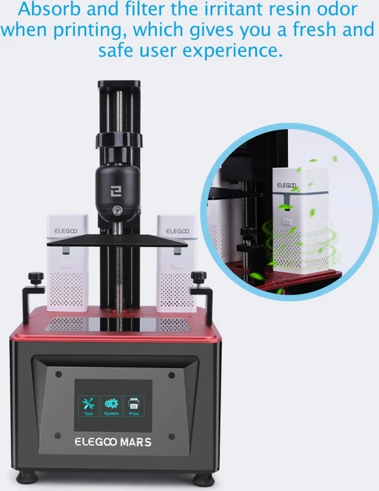 Elegoo Mini Air Purifier Aktivkohle Luftfilter für 3D-Drucker, 2er-Pack