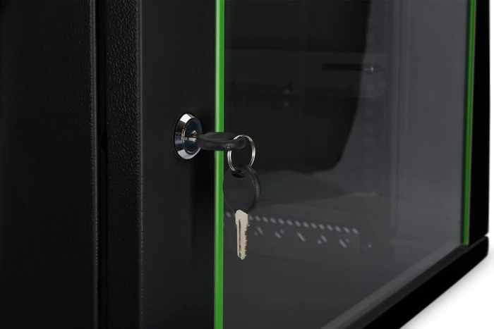 Digitus Professional Dynamic Basic Serie Wandschrank 16HE, Sicherheitsglastür, IP2X, schwarz, 450mm tief