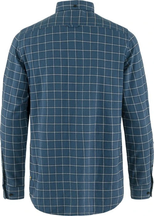 Fjällräven Övik Flannel Hemd langarm indigo blue/flint grey (Herren)