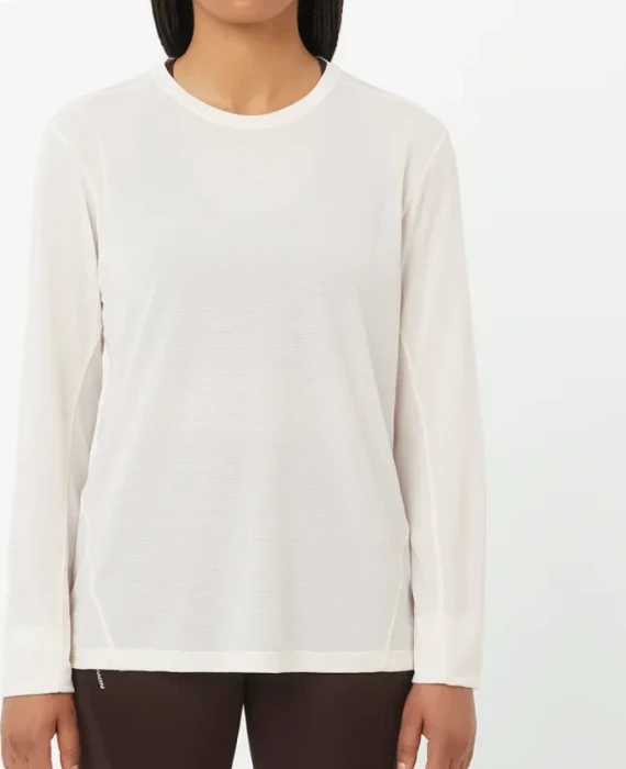 Salomon Shakeout Core Laufshirt langarm whisper white (Damen)