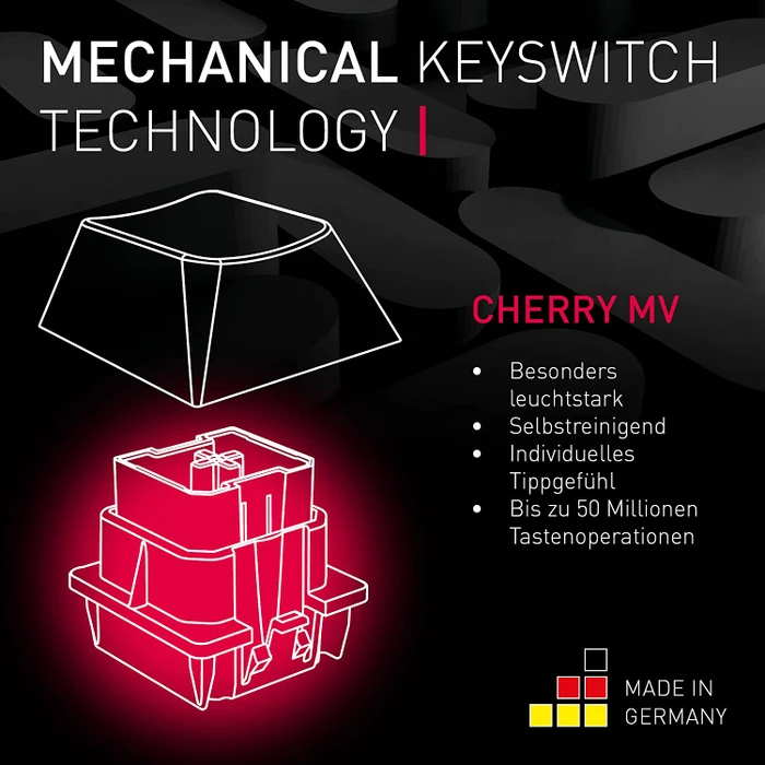 Cherry MV 3.0, LEDs RGB, grau/schwarz, Cherry VIOLA, USB, DE