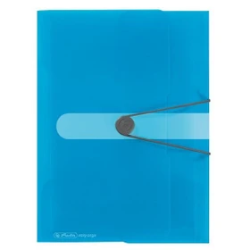 Herlitz Dreiflügelmappe mit Gummizug, A4, blau/transparent