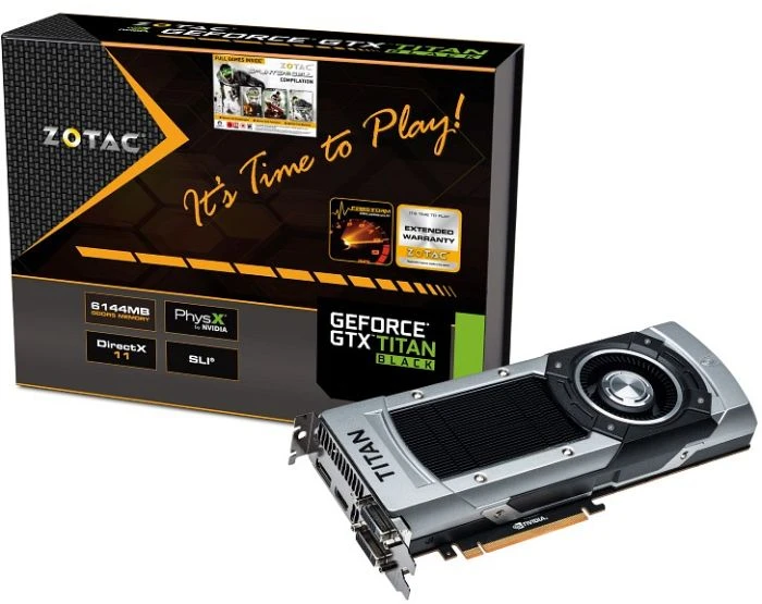 Zotac GeForce GTX Titan Black, 6GB GDDR5, 2x DVI, HDMI, DP