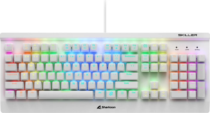 Sharkoon Skiller SGK3, LEDs RGB, White, Kailh RED, USB, US