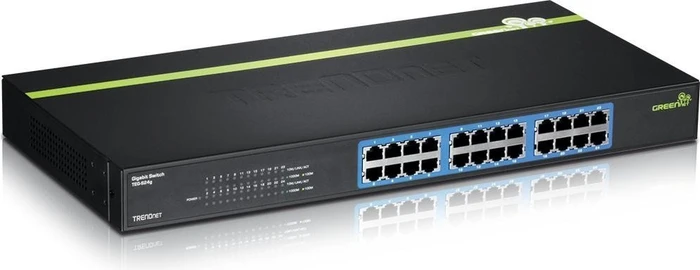 TRENDnet TEG-S GREENnet Rackmount Gigabit Switch, 24x RJ-45