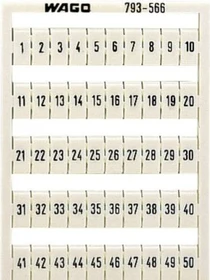 Wago WMB-Beschriftungskarte als Karte bedruckt 81 ... 90 (10x) dehnbar 5 - 5,2 mm Aufdruck waagerecht aufrastbar weiß