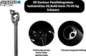 Suntour SP-17 NCX 30.9mm/350mm Sattelstütze gefedert