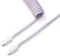 Keychron Coiled Aviator Cable, Tastaturkabel (Spiral-Textilkabel), 1.36m, violett Vorschaubild