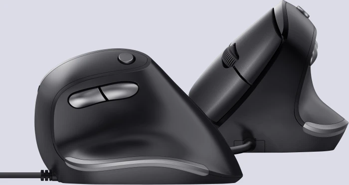 Trust Bayo Vertical Ergonomic Mouse schwarz/grau, ECO zertifiziert, USB