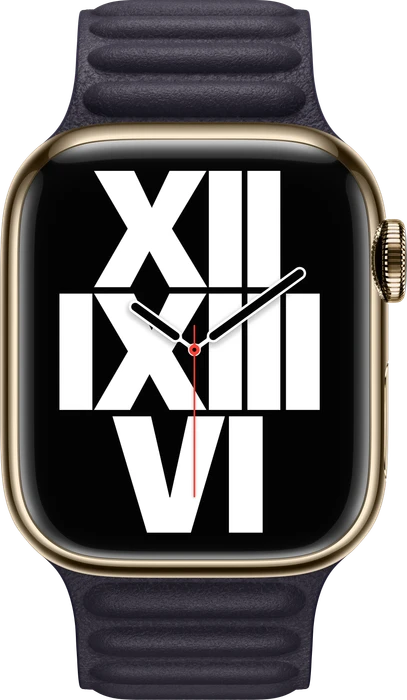 Apple Lederarmband mit Endstück S/M für Apple Watch 41mm Tinte