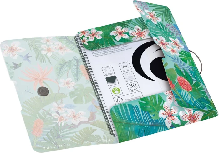 Herlitz Dreiflügelmappe mit Gummizug, A4, Ladylike Jungle
