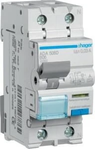 Hager Fehlerstrom-Leitungsschutzschalter 1P+N 10kA B-20A 30mA Typ A