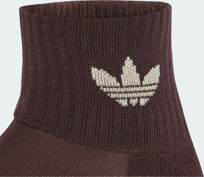 adidas Mid-Cut Crew Socken wonder mauve/trace khaki/shadow brown, 3 Paare