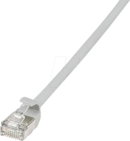 LogiLink TPE Slim Patchkabel, Cat6a, U/FTP, RJ-45/RJ-45, 0.5m, grau