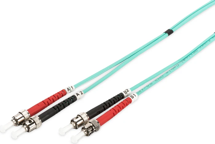 Digitus LWL Duplex Kabel, OM3, 2x ST Stecker/2x ST Stecker, 2m, türkis
