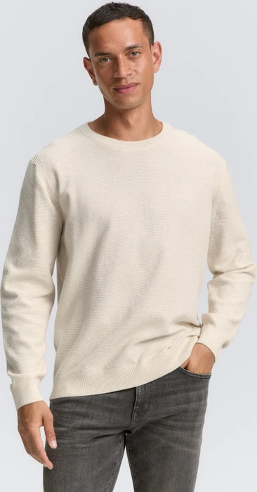 Tom Tailor Bio-Baumwolle Strickpullover soft buttercream melange (Herren)