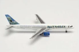 Herpa Iron Maiden (Astraeus) Boeing 757-200 Ed Force One Somewhere Back in Time World Tour 2008 G-OJIB