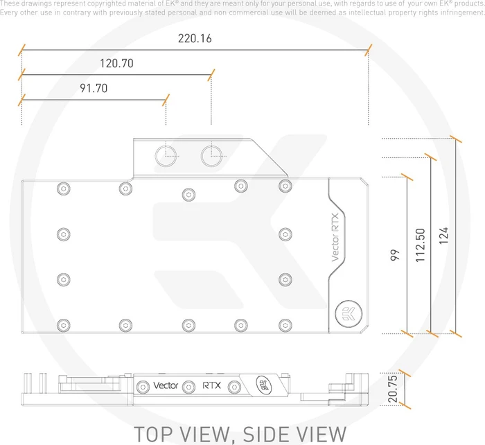 EK Water Blocks Quantum Line EK-Quantum Vector RTX 3080/3090 D-RGB, Nickel, Acryl