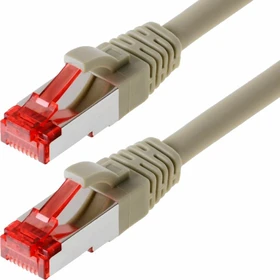 Helos Premium Patchkabel, Cat6, S/FTP, RJ-45/RJ-45, 2m, grau