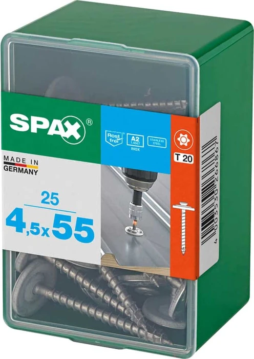 Spax 4CUT T-STAR plus T20 Spenglerschraube, 4.5x55mm, 25 Stück