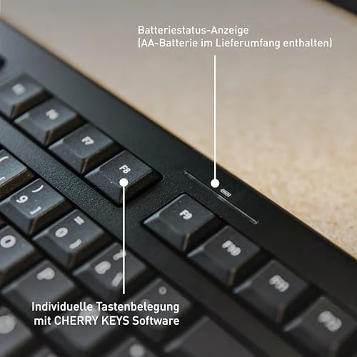 Cherry KW 3000 Silent Wireless Keyboard, weiß, USB, DE