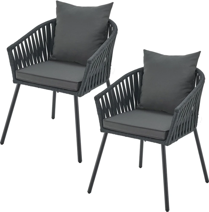 Juskys Rope Gartensessel-Set, 2-tlg.