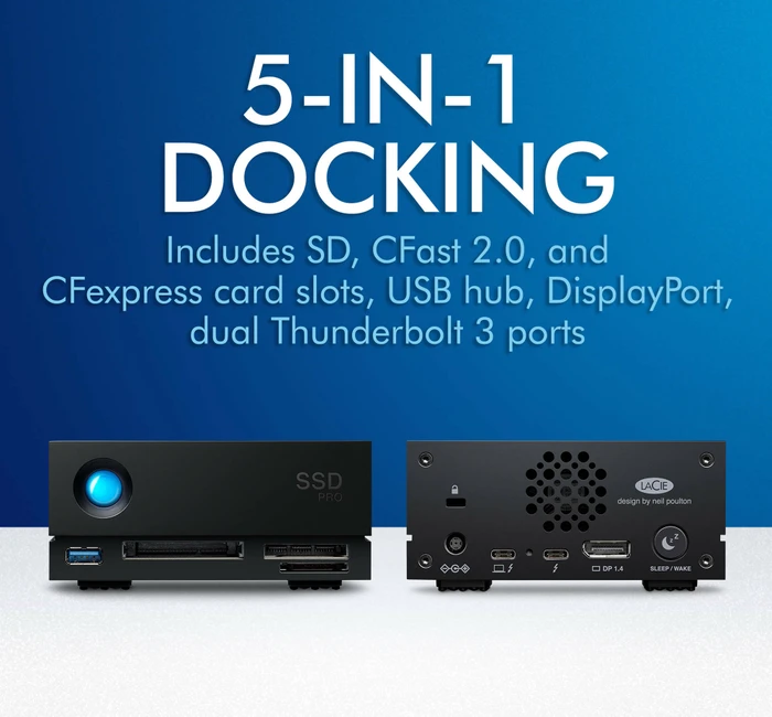 LaCie 1big Dock SSD Pro, 2TB, Thunderbolt 3 / USB-C 3.1
