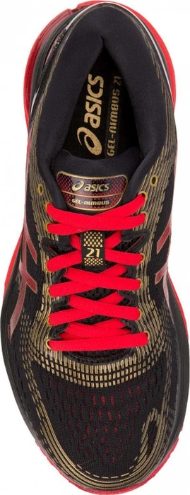 Asics Gel-Nimbus 21 black/classic red (Damen)