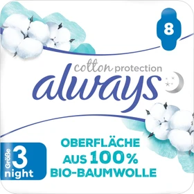 Always Cotton Protection Nacht Größe 3, 8 Stück