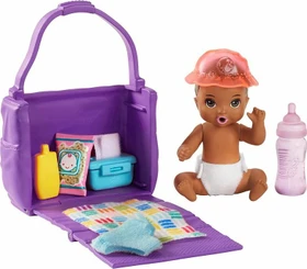 Mattel Barbie - Skipper Babysitters Inc. Wickel-Baby Puppe Spielset