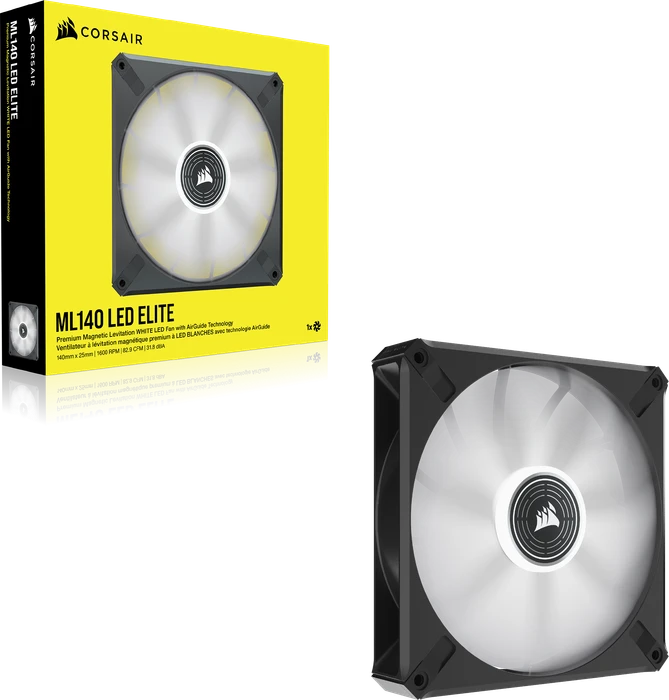 Corsair ML Series ML140 LED Elite White, schwarz, 140mm