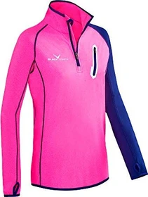 Black Crevice Micro Funktionsshirt langarm pink/steel blue (Damen)