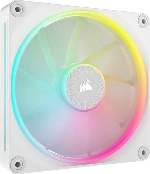 Corsair iCUE LX140 RGB Fan Starter Kit, weiß, LED-Steuerung, 140mm, 2er-Pack