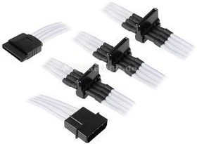 BitFenix Alchemy SATA-Stromadapter 4-Pin [IDE] auf 4x 15-Pin [SATA] 20cm, sleeved weiß (BFA-MSC-M4SA20WK-RP)