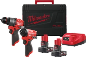 Milwaukee M12 FPP2A2-402X Fuel Akku-Maschinenset inkl. Koffer + 2 Akkus 4.0Ah