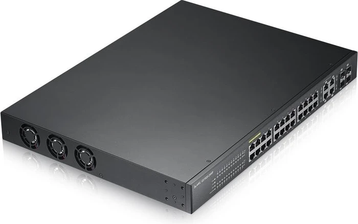 Zyxel GS1920 Rackmount Gigabit Smart Switch, 24x RJ-45, 4x RJ-45/SFP, 375W PoE+