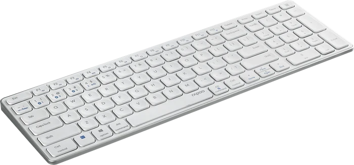 Rapoo E9700M Multi-mode Wireless Ultra-slim Keyboard, weiß, USB/Bluetooth, DE