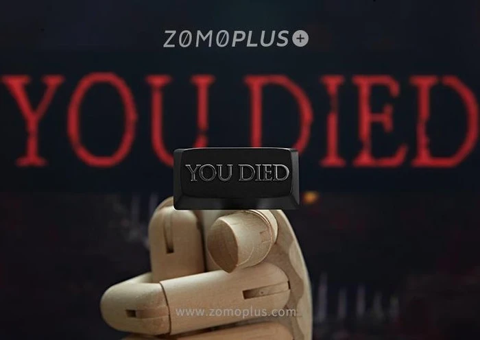 Zomoplus Keycap YOU DIED, Aluminium, silber/schwarz, 1 Taste