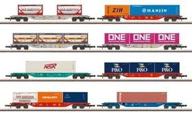 Märklin - Spur Z Güterwagenset - Display Containertragwagen Sgns
