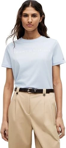 Tommy Hilfiger Roundneck Logo T-Shirt kurzarm sky blue (Damen)
