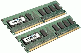 Crucial RDIMM 8GB Kit, DDR2-667, CL5, reg ECC