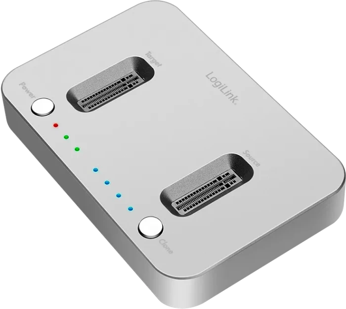 LogiLink M.2 NVMe Dual-Dockingstation mit Klonfunktion, USB-C 3.1 [Buchse]