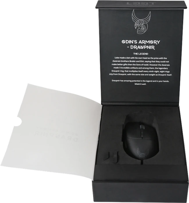L33T-Gaming Draupnir Wireless Gaming Mouse schwarz, USB